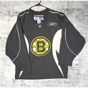 Boston Bruins Reebok Jersey Black & White size med A-17